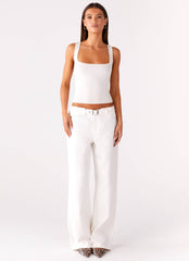 Texas Low Rise Jeans - White